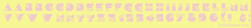 Sinaloac Font – Pink Fonts on Yellow Background