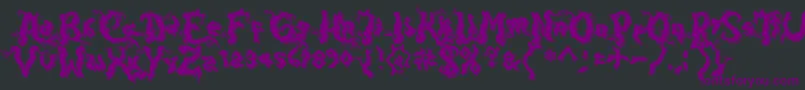 Weitere Informationen zur DarkwoodShadow-Schriftart DarkwoodShadow-Schriftart – Violette Schriften auf schwarzem Hintergrund