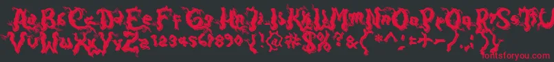 DarkwoodShadow Font – Red Fonts on Black Background