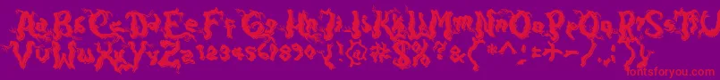 DarkwoodShadow Font – Red Fonts on Purple Background