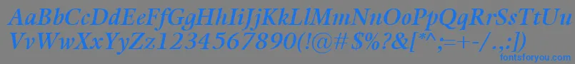 KalixSemiboldItalic Font – Blue Fonts on Gray Background