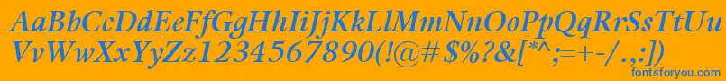 KalixSemiboldItalic Font – Blue Fonts on Orange Background