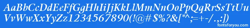 KalixSemiboldItalic Font – White Fonts on Blue Background