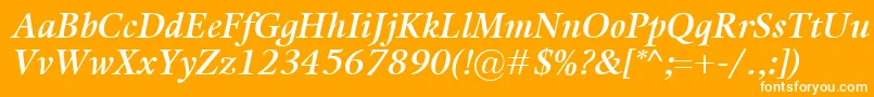 フォントKalixSemiboldItalic – オレンジの背景に白い文字