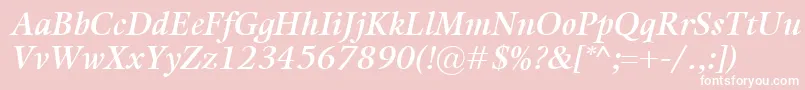 KalixSemiboldItalic Font – White Fonts on Pink Background