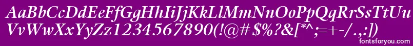 KalixSemiboldItalic Font – White Fonts on Purple Background