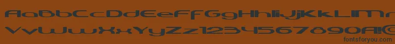 フォントHarabaraneo – 黒い文字が茶色の背景にあります