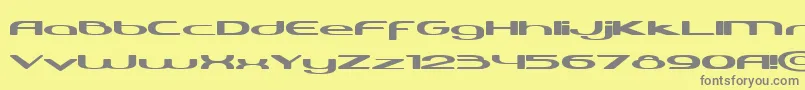 Harabaraneo Font – Gray Fonts on Yellow Background