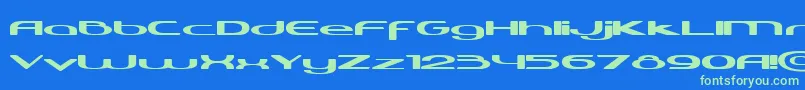 Harabaraneo Font – Green Fonts on Blue Background