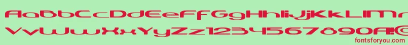 Harabaraneo Font – Red Fonts on Green Background