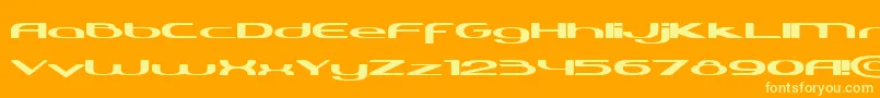 Harabaraneo-Schriftart – Gelbe Schriften auf orangefarbenem Hintergrund