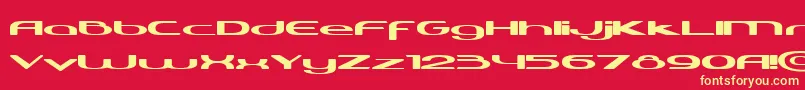 Harabaraneo Font – Yellow Fonts on Red Background