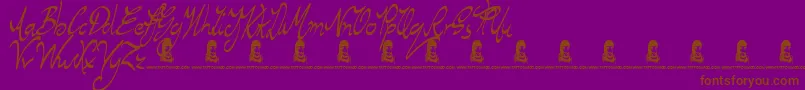 RegentWay Font – Brown Fonts on Purple Background