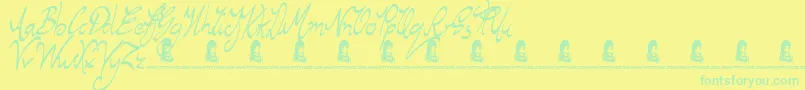 RegentWay Font – Green Fonts on Yellow Background