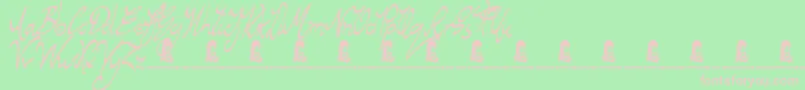 RegentWay Font – Pink Fonts on Green Background