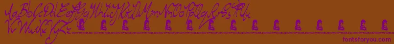 RegentWay Font – Purple Fonts on Brown Background