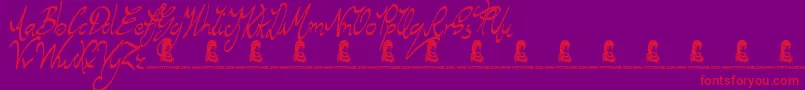 RegentWay Font – Red Fonts on Purple Background