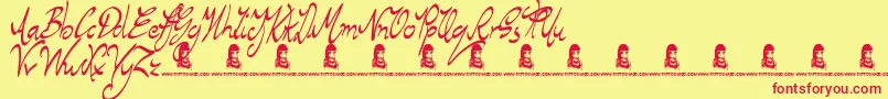 RegentWay Font – Red Fonts on Yellow Background