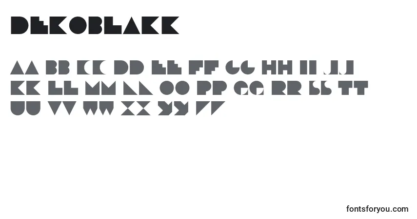 Schriftart DekoBlakk – Alphabet, Zahlen, spezielle Symbole