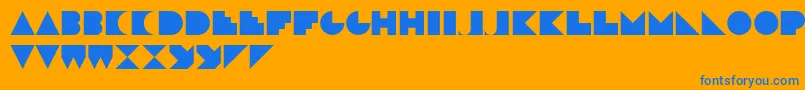 DekoBlakk Font – Blue Fonts on Orange Background