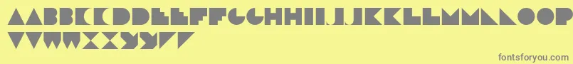 フォントDekoBlakk – 黄色の背景に灰色の文字