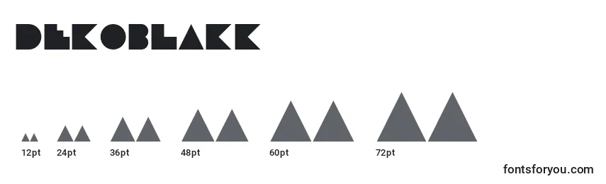 Размеры шрифта DekoBlakk