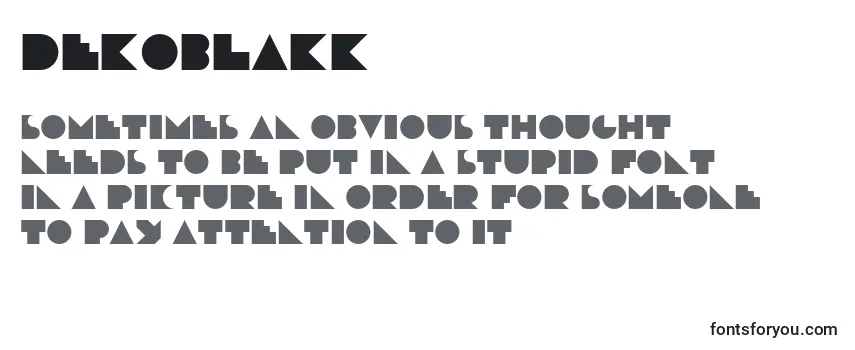 Обзор шрифта DekoBlakk