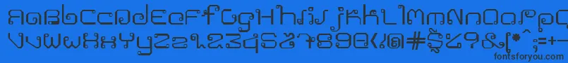 Więcej informacji o czcionce Khmer Czcionka Khmer – czarne czcionki na niebieskim tle