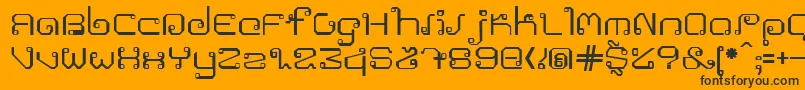 Khmer Font – Black Fonts on Orange Background