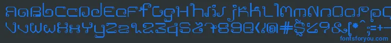 Khmer Font – Blue Fonts on Black Background