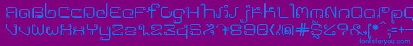 fuente Khmer – Fuentes Azules Sobre Fondo Morado