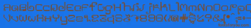 fuente Khmer – Fuentes Marrones Sobre Fondo Azul