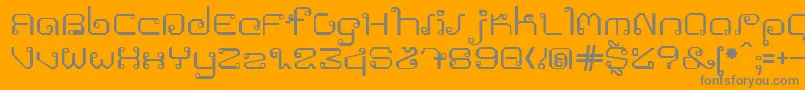 Fonte Khmer – fontes cinzas em um fundo laranja