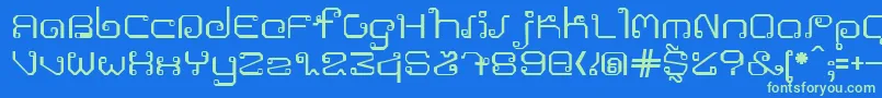 Czcionka Khmer – zielone czcionki na niebieskim tle