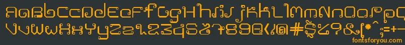 フォントKhmer – 黒い背景にオレンジの文字