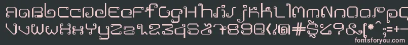 Шрифт Khmer – розовые шрифты на чёрном фоне