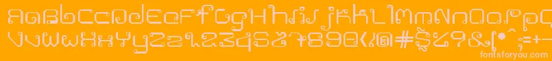 フォントKhmer – オレンジの背景にピンクのフォント