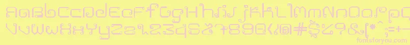 Khmer Font – Pink Fonts on Yellow Background