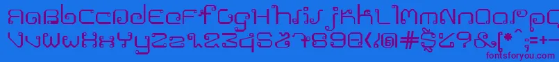 Khmer Font – Purple Fonts on Blue Background