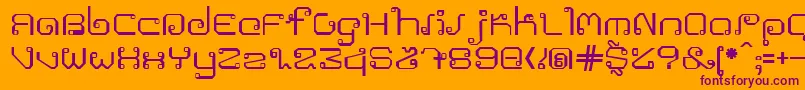 Khmer Font – Purple Fonts on Orange Background