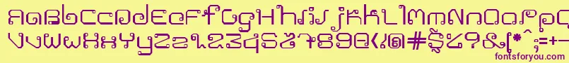 Khmer Font – Purple Fonts on Yellow Background