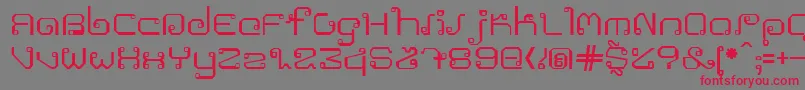 フォントKhmer – 赤い文字の灰色の背景