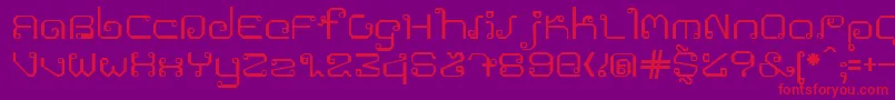 fuente Khmer – Fuentes Rojas Sobre Fondo Morado