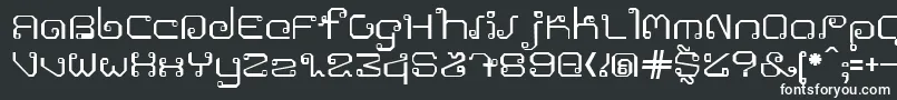 フォントKhmer – 黒い背景に白い文字