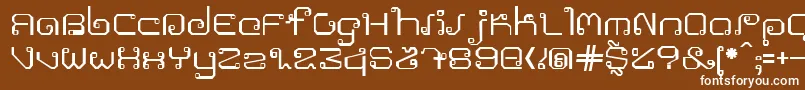 フォントKhmer – 茶色の背景に白い文字