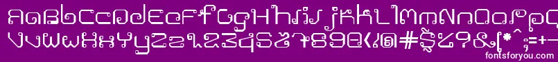 フォントKhmer – 紫の背景に白い文字