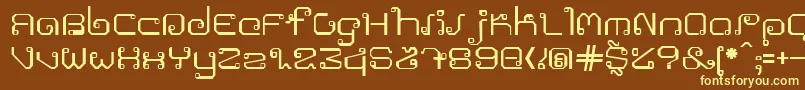 Khmer Font – Yellow Fonts on Brown Background