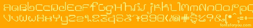 Khmer Font – Yellow Fonts on Orange Background