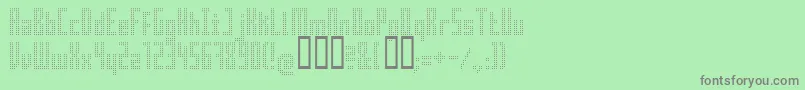Superair Font – Gray Fonts on Green Background