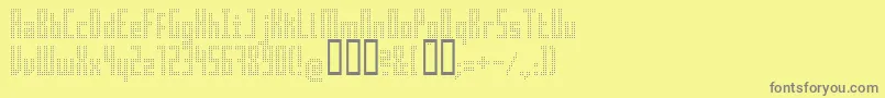 Superair-Schriftart – Graue Schriften auf gelbem Hintergrund